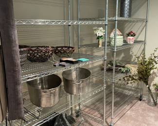 Trinity 5-tier shelving units with casters