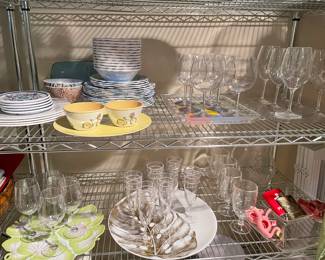 Patio plastic and melamine items