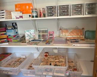 CRAFT PAPER, STAMPS, GLITTER, GLUE, PENS, MARKERS AND MORE