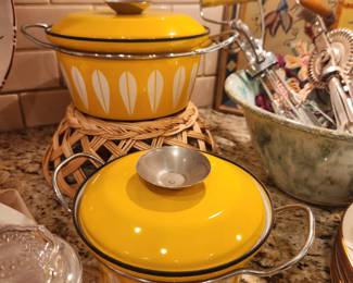 MCM "Yellow Lotus" Enamelware by Cathineholm