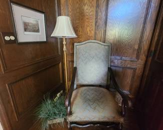 Stately Chair and Floor Lamp