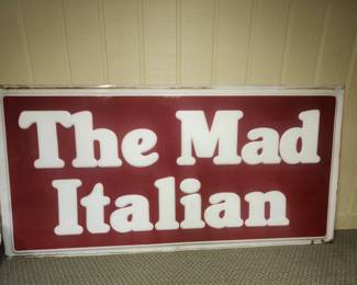 Commercial Size "The Mad Italian" Restaurant Sign