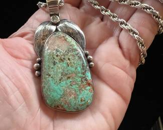 JACK BLY KEWA Tribe Sterling Turquoise Pendant/Necklace