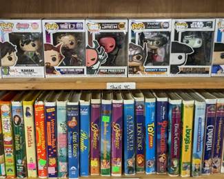 Funko Pop Toys / Disney VHS Tapes