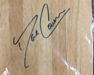 Dave Cowens signed floor piece
