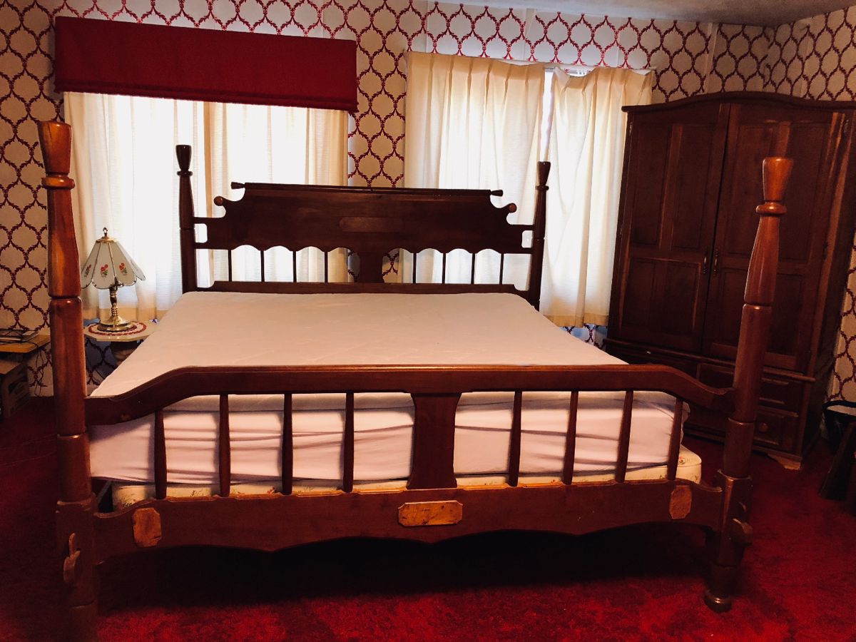 Locally made Cherry King Size Four Poster Bed 