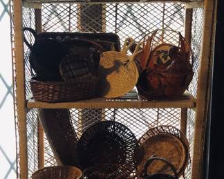 Retro Boho Rattan Wicker Waterfall Shelf