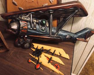Vintage Cast Iron Airplanes Wall Decor