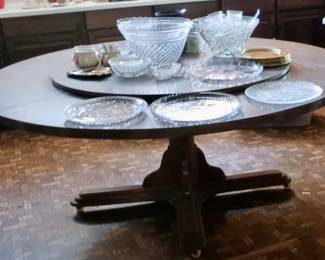 70” Inch Round Table with Built In Lazy Susan-Good for Store Display