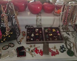 Necklaces, earrings, bracelets 