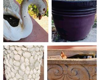 Concrete and Large Ceramic Pots