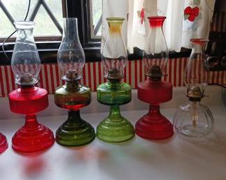Vintage kerosene lamps
