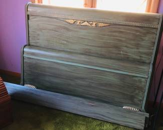 Vintage Painted Waterfall Bed 