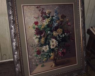 Large floral wall art