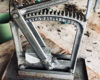 Vintage CE Potter Sapulpa Oklahoma Cast Iron Nutcracker With Guard