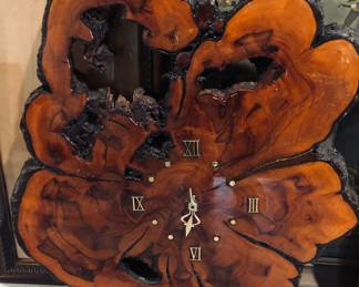 Large Cypress Clock (battery operated)