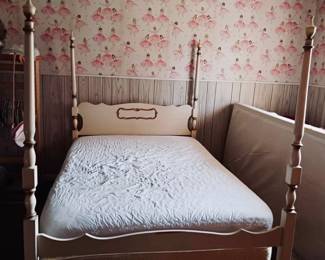 French Provincial Four Poster Bed