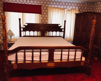 Locally made Cherry King Size Four Poster Bed 