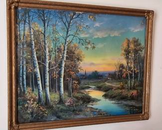 Colorful vintage art print...