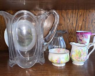 Vintage bone china, crystal