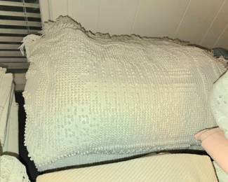 Vintage chenille blankets