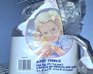 Vintage BLUE toilet paper!