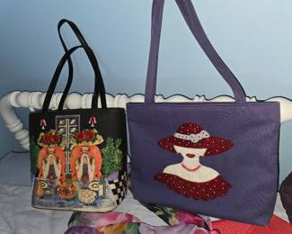Red Hat Society beaded purses