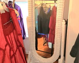 Gorgeous wicker floor mirror