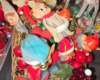 Vintage Christmas elves - knee huggers