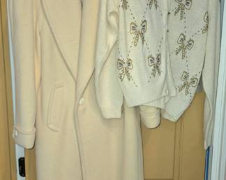 Wool coat and sweater
