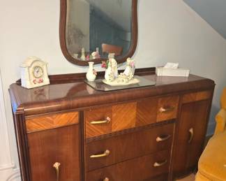 Antique dresser and mirror