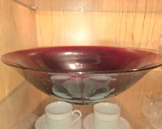 Ruby red bowl