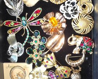 Costume jewelry- brooches