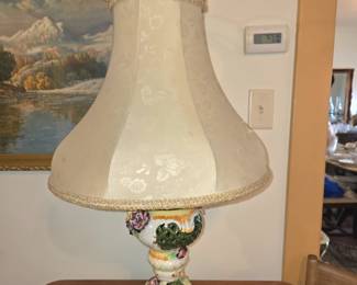 Antique hand painted lamp