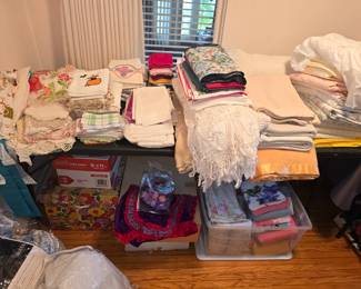 Vintage and newer linens