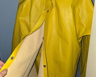 Rainfair yellow rubber raincoat and overalls