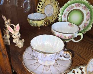 Vintage bone china tea cups and saucers
