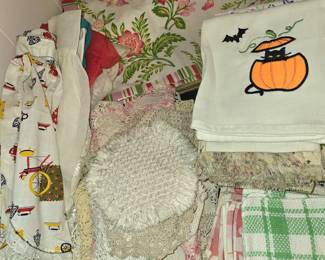 Vintage and newer linens