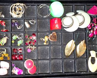 Costume jewelry- pierced and clip earrings 