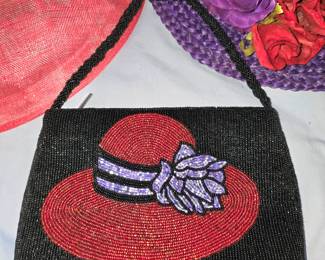 Red Hat Society beaded purse 