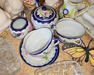Antique Hand Painted Porcelain China Tea Set 