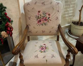 Vintage Needle Point Chair