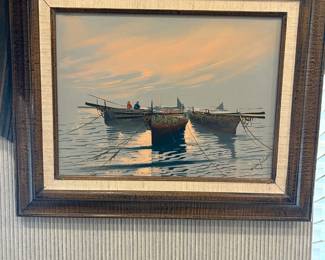 Seascape Boats at Sunset