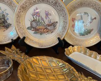 Vintage Lenox Plate Collection, Vintage Brass Pineapple