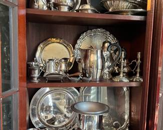 Assorted Silverplate serving pieces