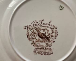 Johnson Brothers Wild Turkey Native American 