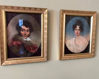 Hungarian Count by Jean Baptiste Isabey and Princess Metternich by Moritz Daffinger