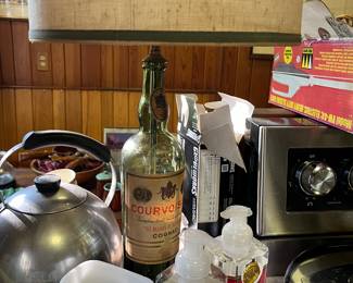 Antique Courvoisier Cognac lamp