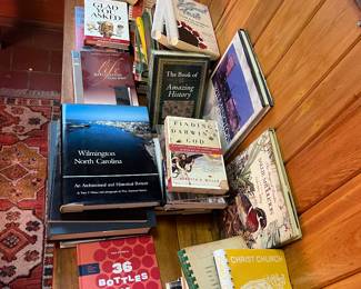 Modern books, regional cookbooks, local lore, legend, and history