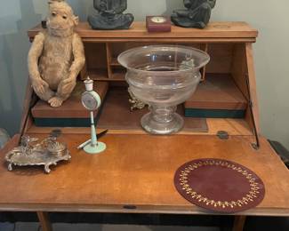 Antique Birdseye maple secretary desk